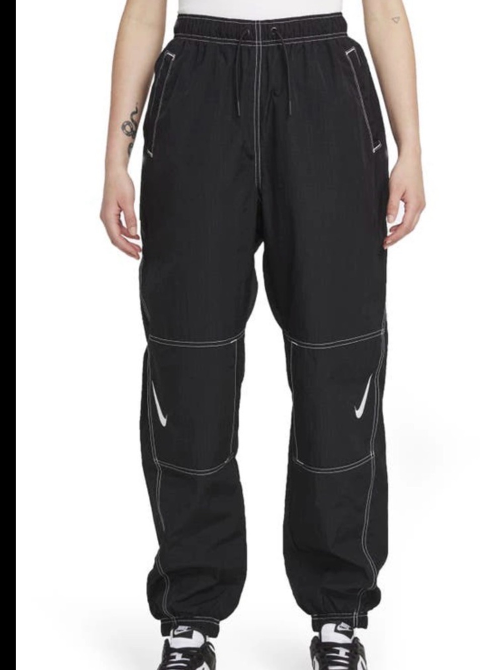 Nike Navy/Black Swoosh Cargo Track Pants